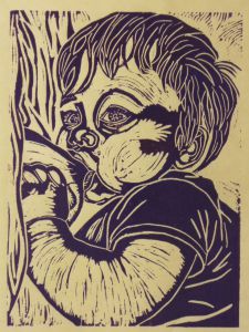 BFing linocut